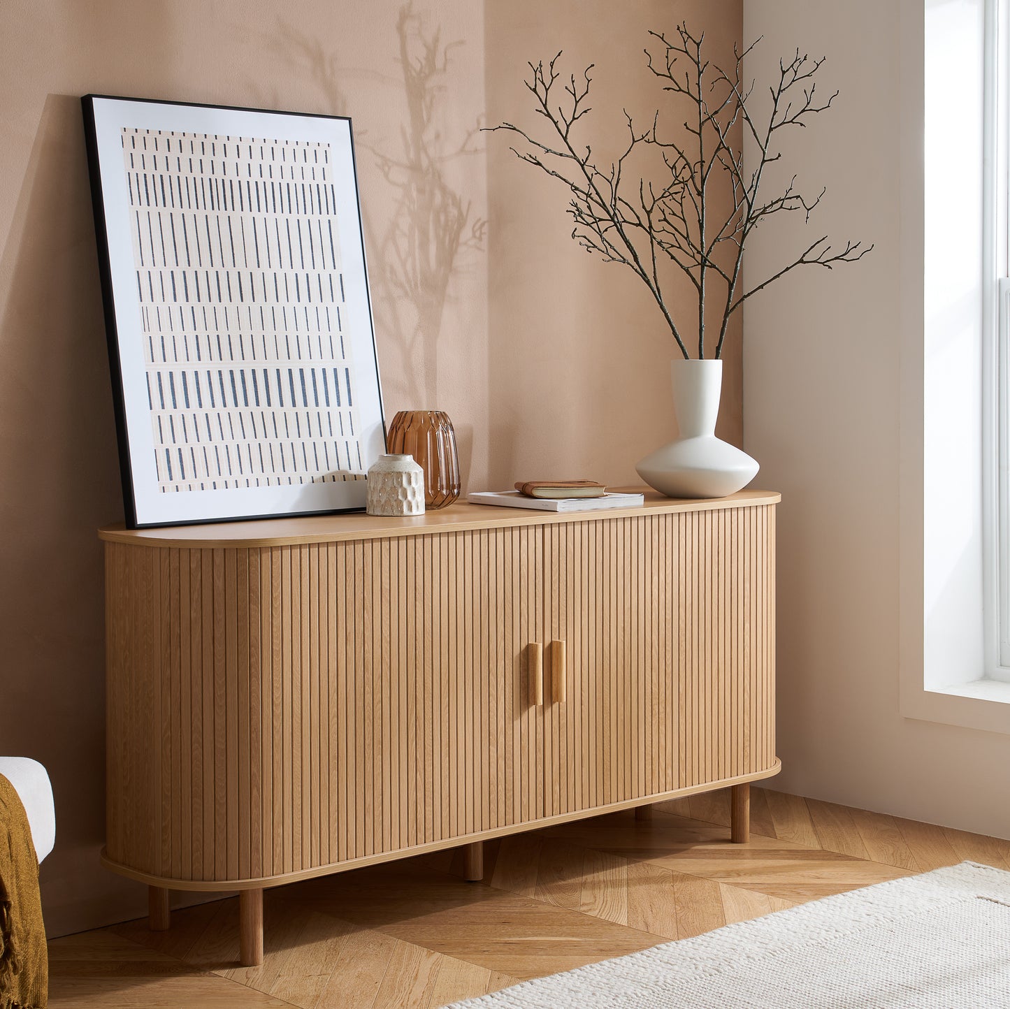 Axel 2 Door Fluted Sideboard