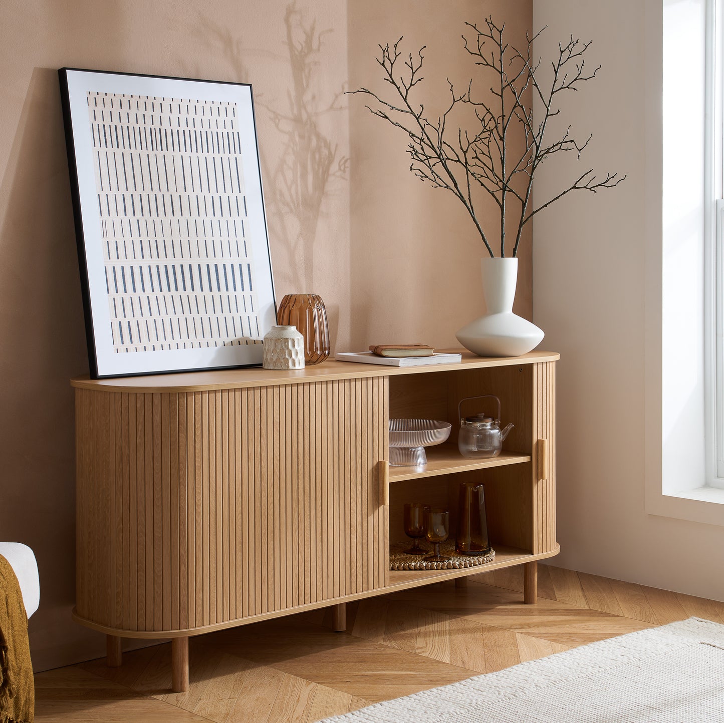 Axel 2 Door Fluted Sideboard