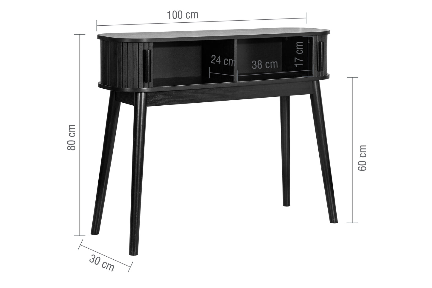 Axel Black Console Table