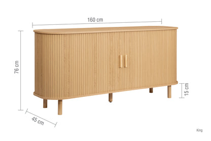 Axel 2 Door Fluted Sideboard