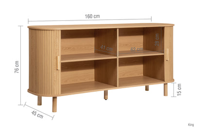 Axel 2 Door Fluted Sideboard