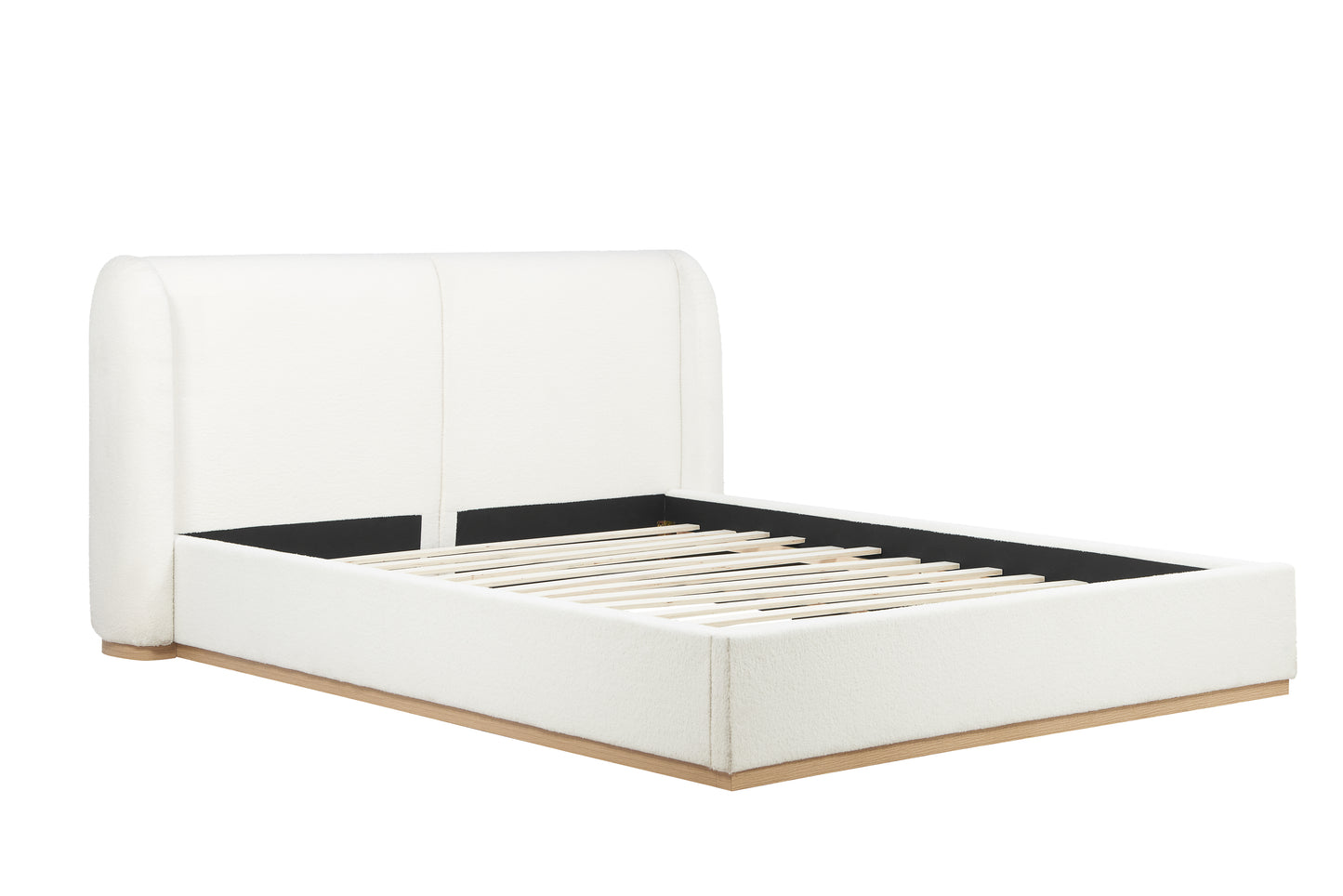 Eden Bouclé Bed – White