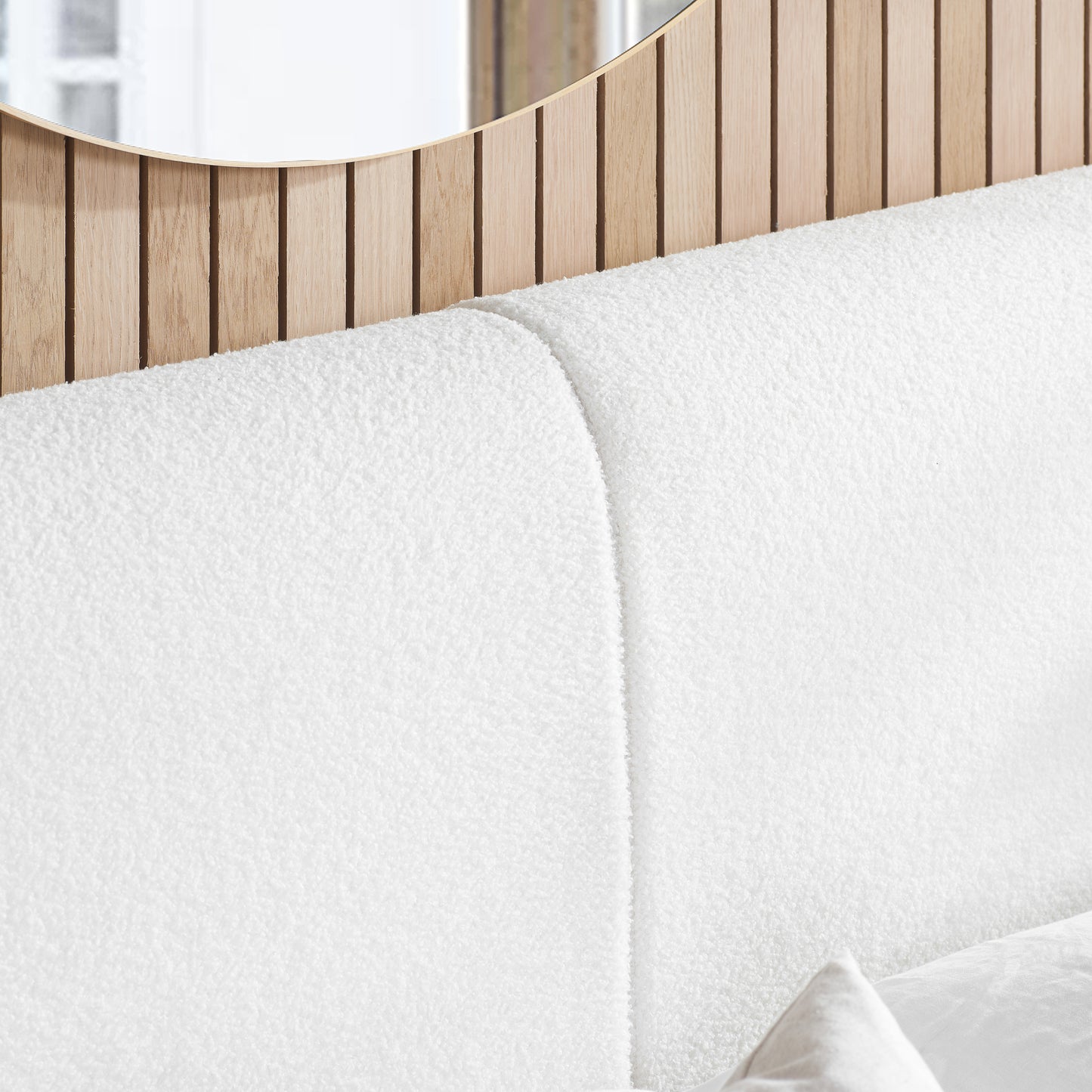 Eden Bouclé Bed – White