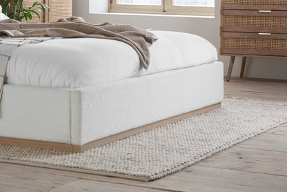 Eden Bouclé Bed – White