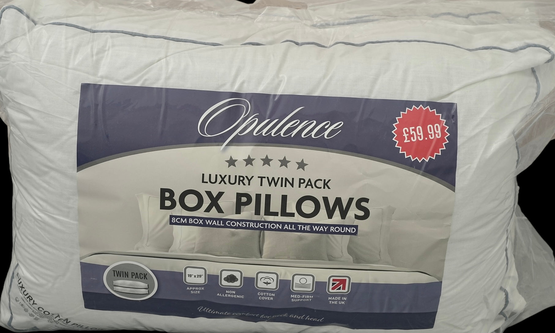 Opulence Luxury Box Pillow Pair with Piped Edging LoveMyBeds