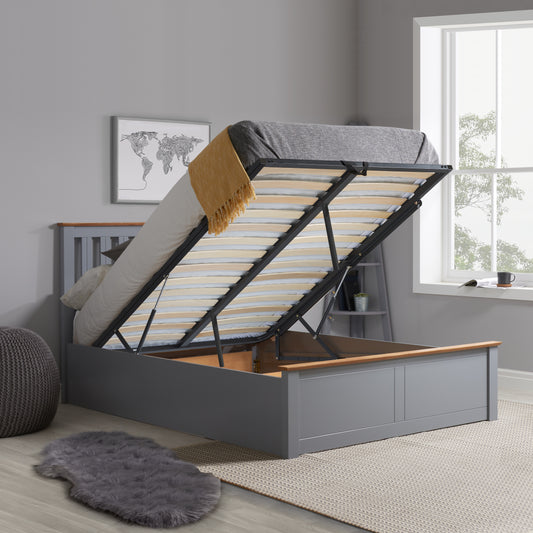 Phoenix Ottoman Bed Stone Grey