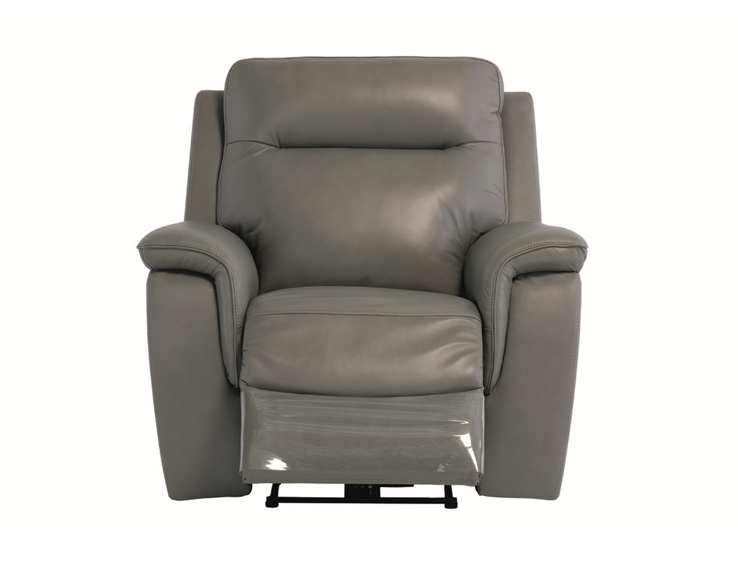 Salvatori Grey Leather Recliner Sofa