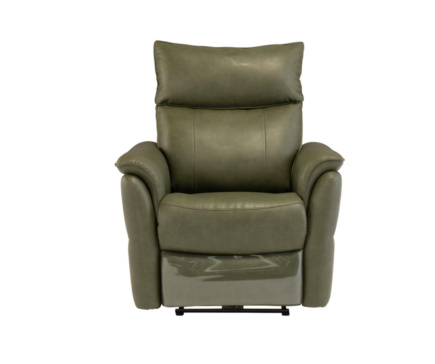 Puccini Green Faux Leather Recliner Sofa