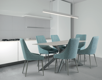 Aurora - Matt Grey / Grey Leg 2M Dining Table