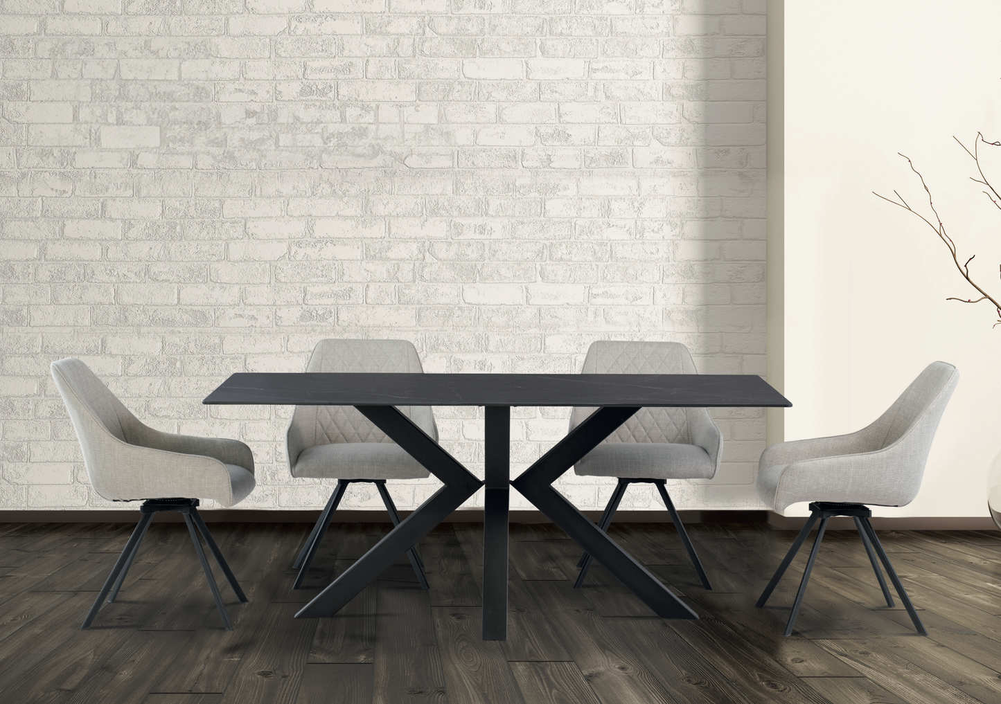 Nova - Mooney Black 1.8M Dining Table