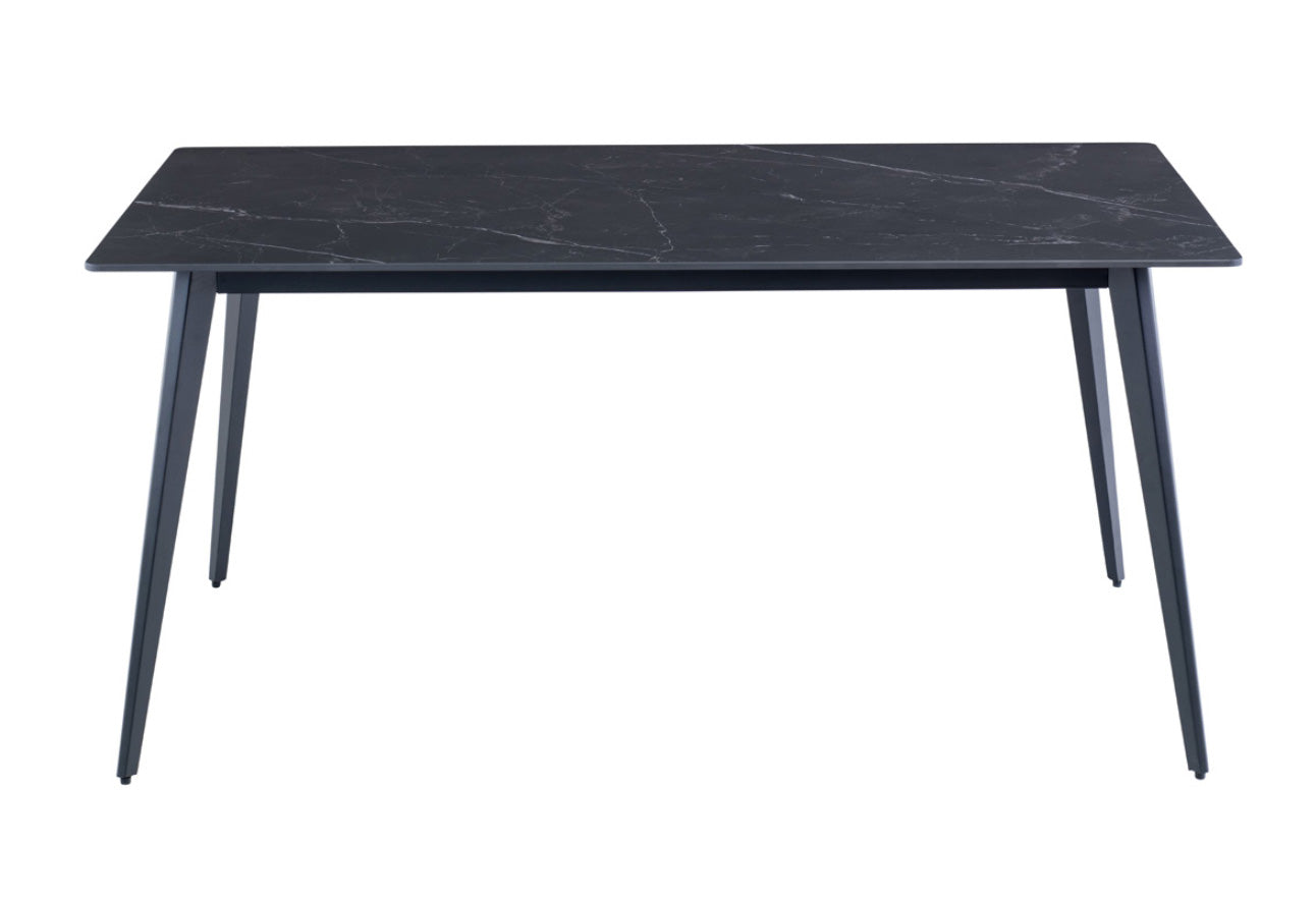 Thawa Matt Black 1.6M Dining Table