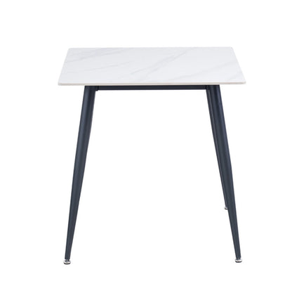 Minetto Snow White 0.75M Square Dining Table