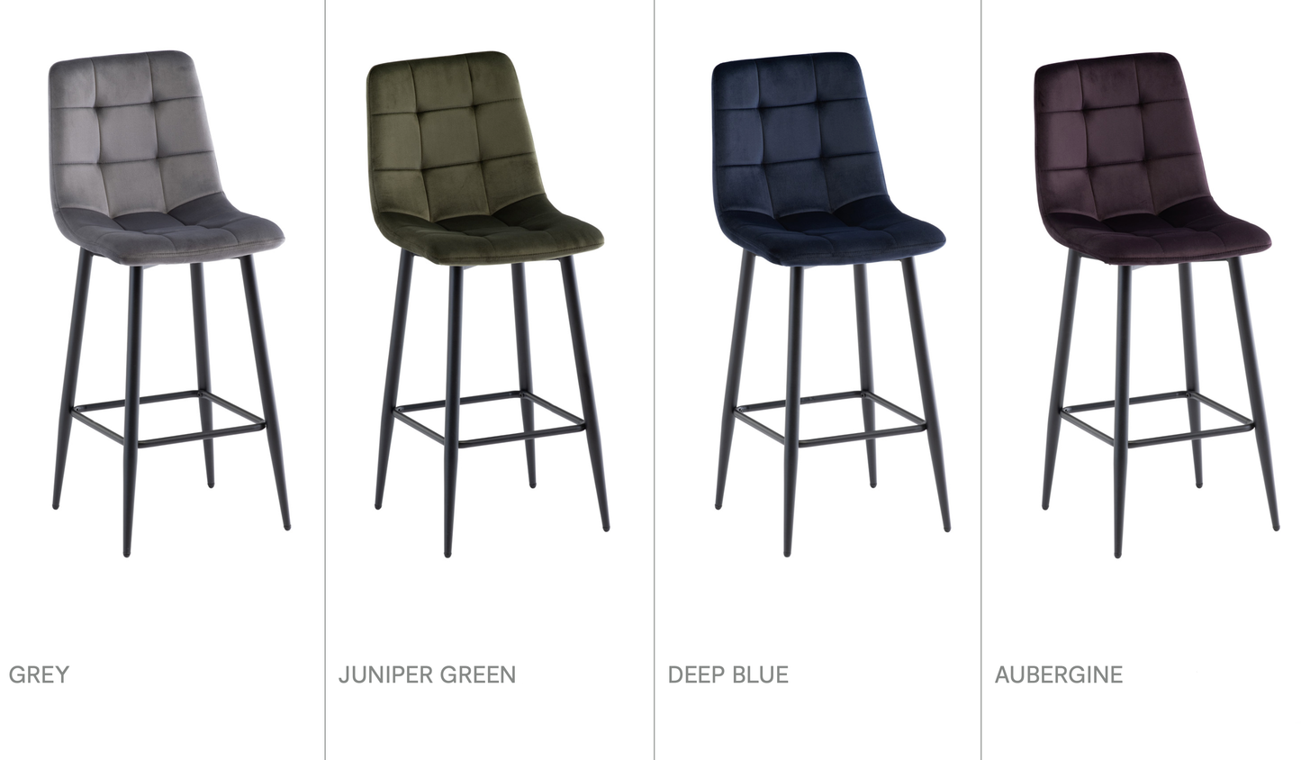 Normandy Velvet Counter Stool