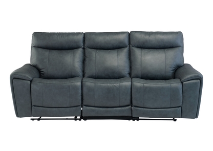 VIALI - Vintage Blue Leather Recliner Sofa