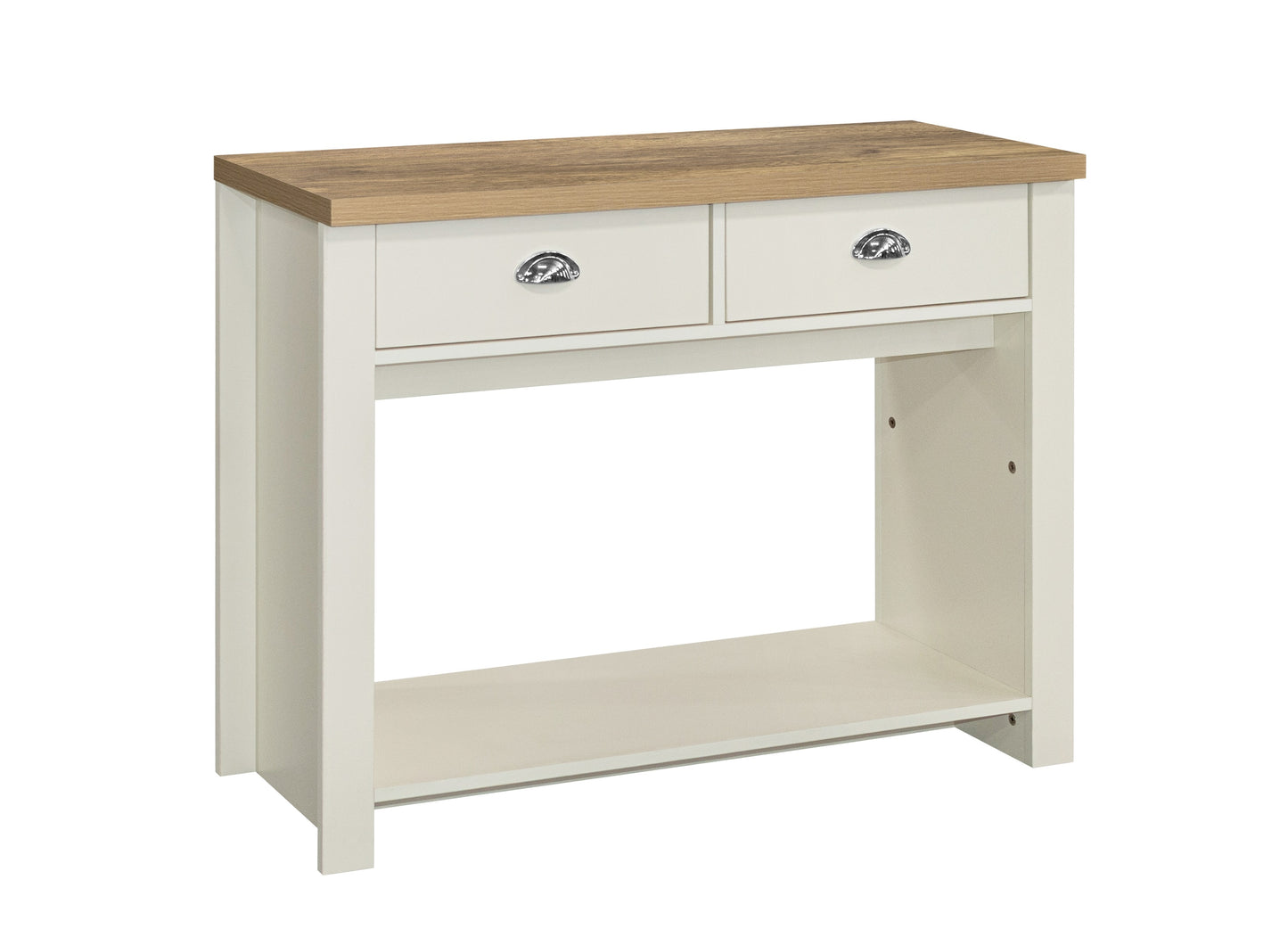 Highgate 2 Drawer Console Table Cream & Oak