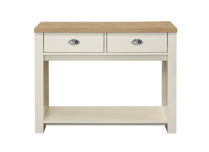 Highgate 2 Drawer Console Table Cream & Oak