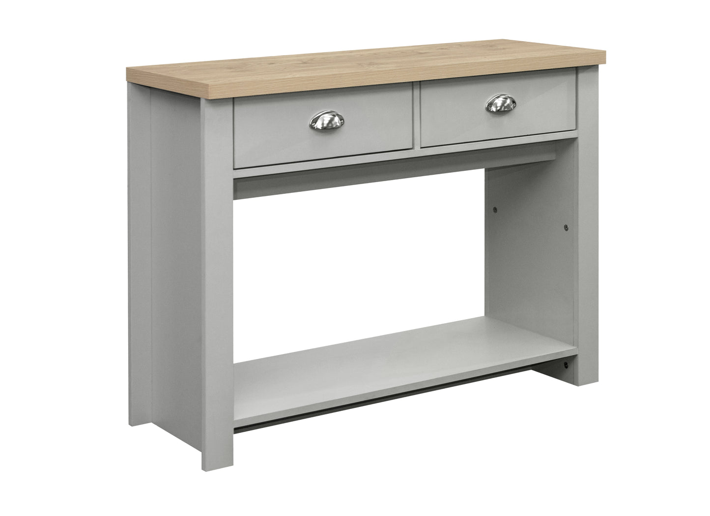 Highgate 2 Drawer Console Table Grey & Oak