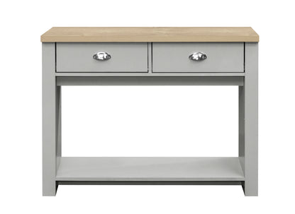 Highgate 2 Drawer Console Table Grey & Oak