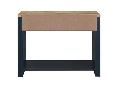 Highgate 2 Drawer Console Table Navy Blue & Oak