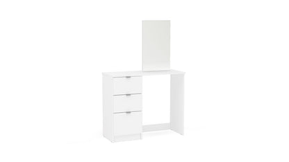 Madison 3 Drawer Dressing Table & Mirror White